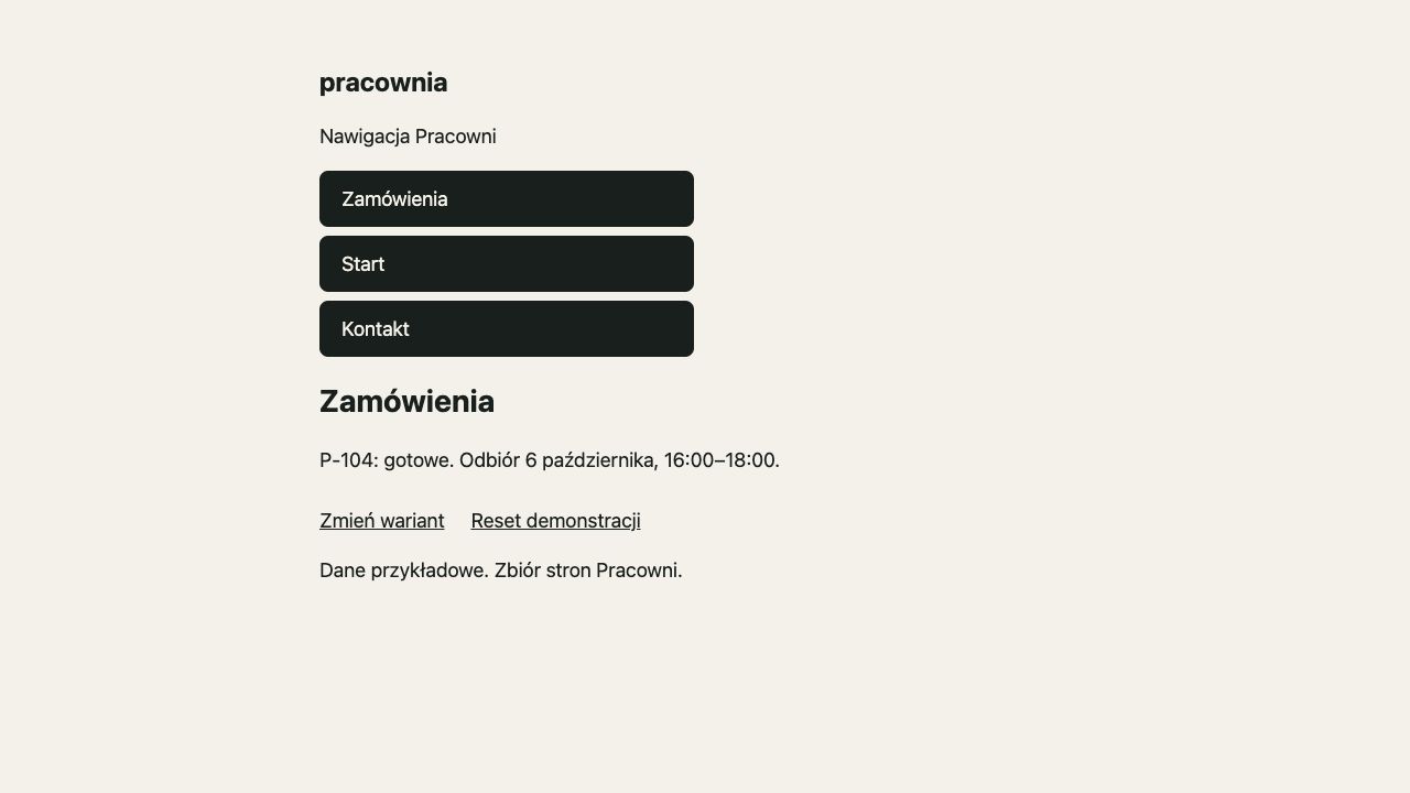 WWW bad na stronie Zamówienia: Zamówienia przed Startem, Kontakt trzeci.