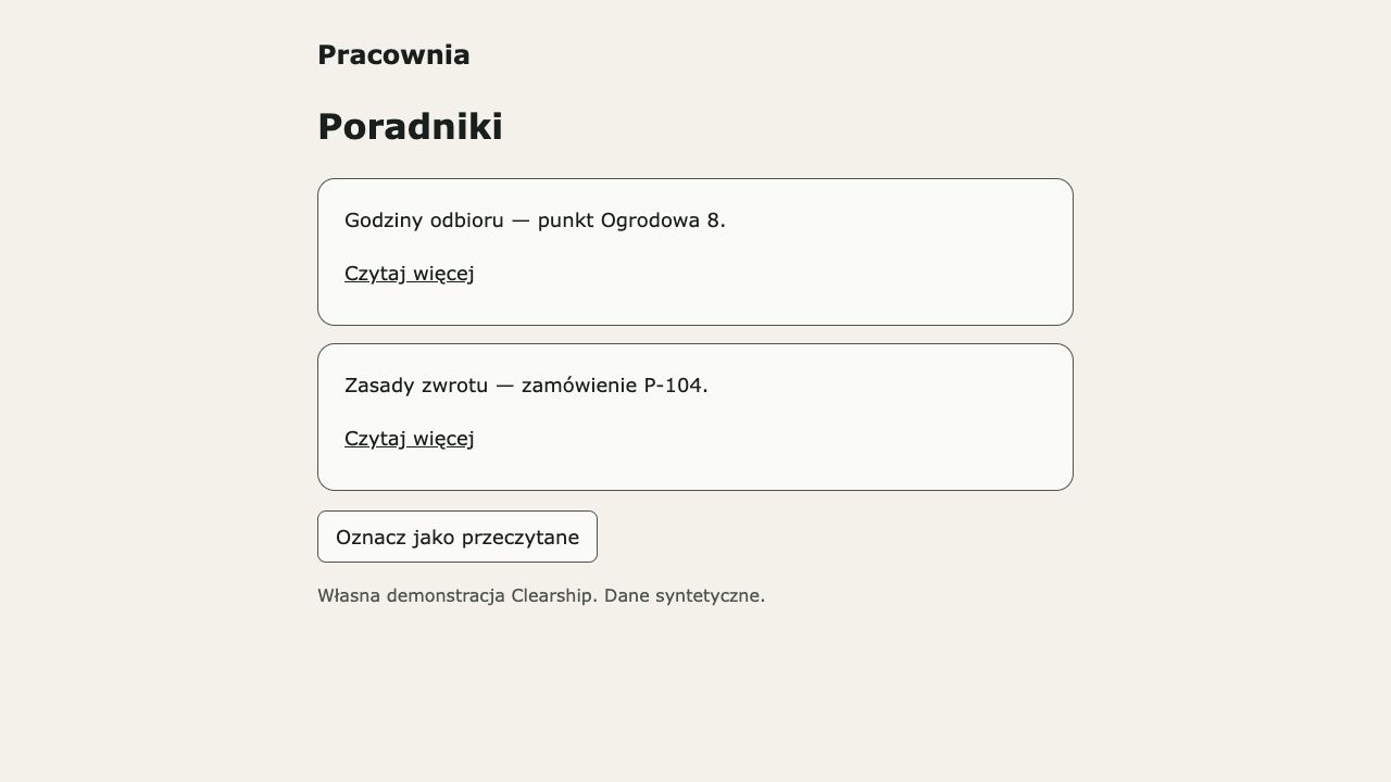 Lista poradników Pracowni: dwa tematy i dwa linki Czytaj więcej.