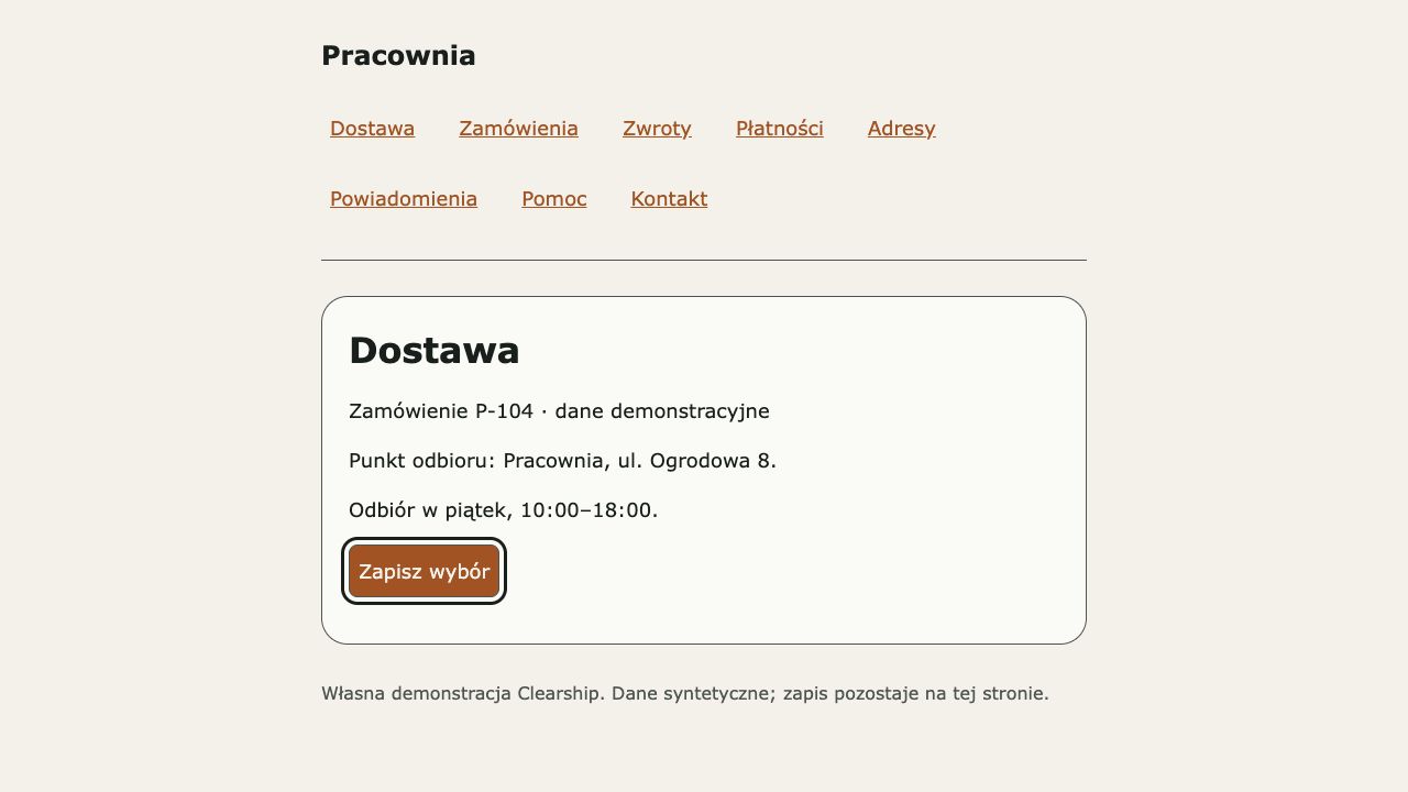 Good po następnym Tab: fokus na przycisku zapisu.