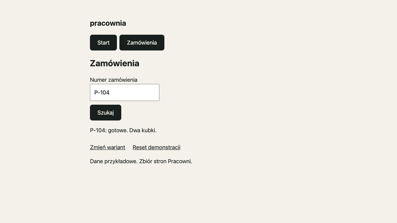 Zamówienia good: Szukaj i ten sam wynik P-104.