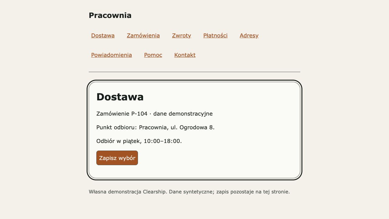 Good po Return: obrys otacza cel treści.