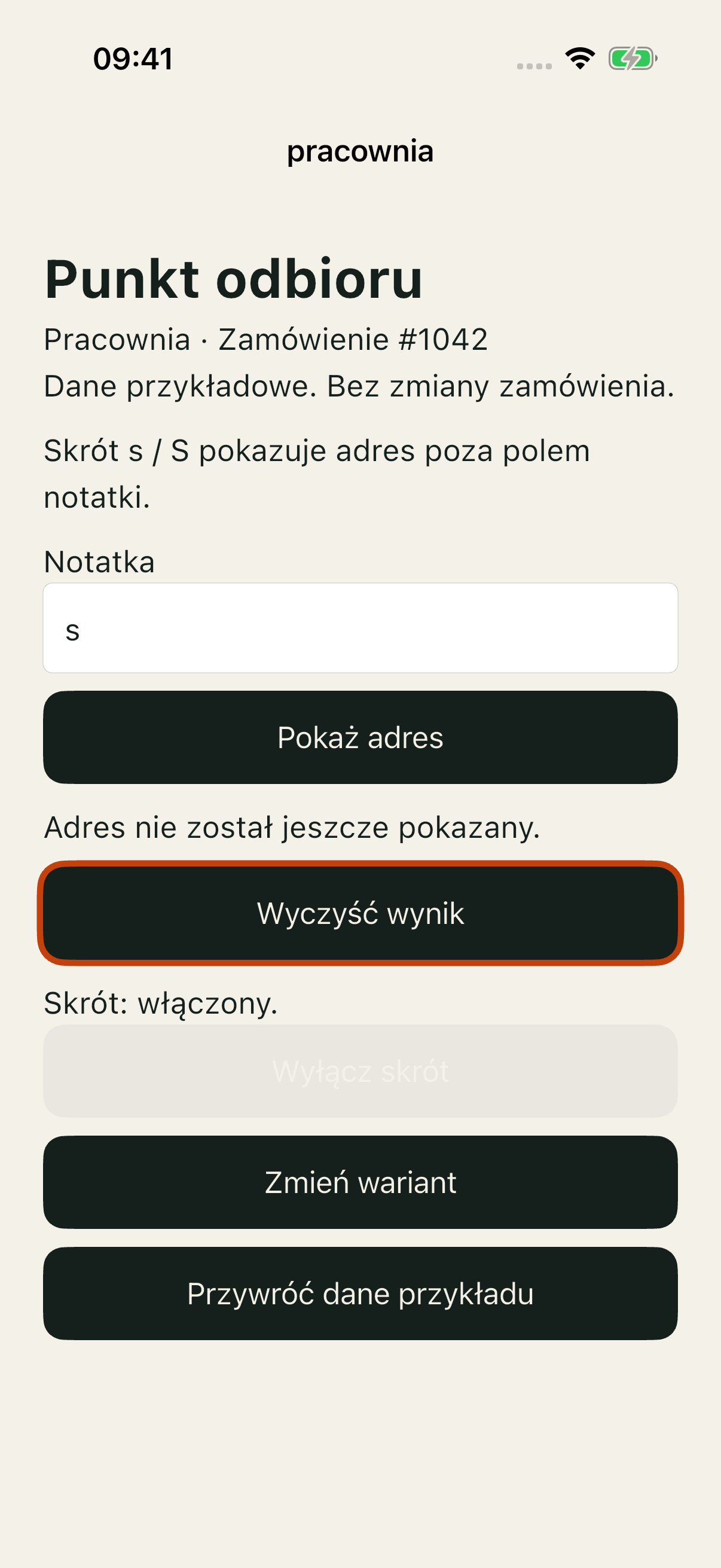 Pracownia bad przed s: fokus Wyczyść wynik, adres ukryty i wyłączenie skrótu nieaktywne.