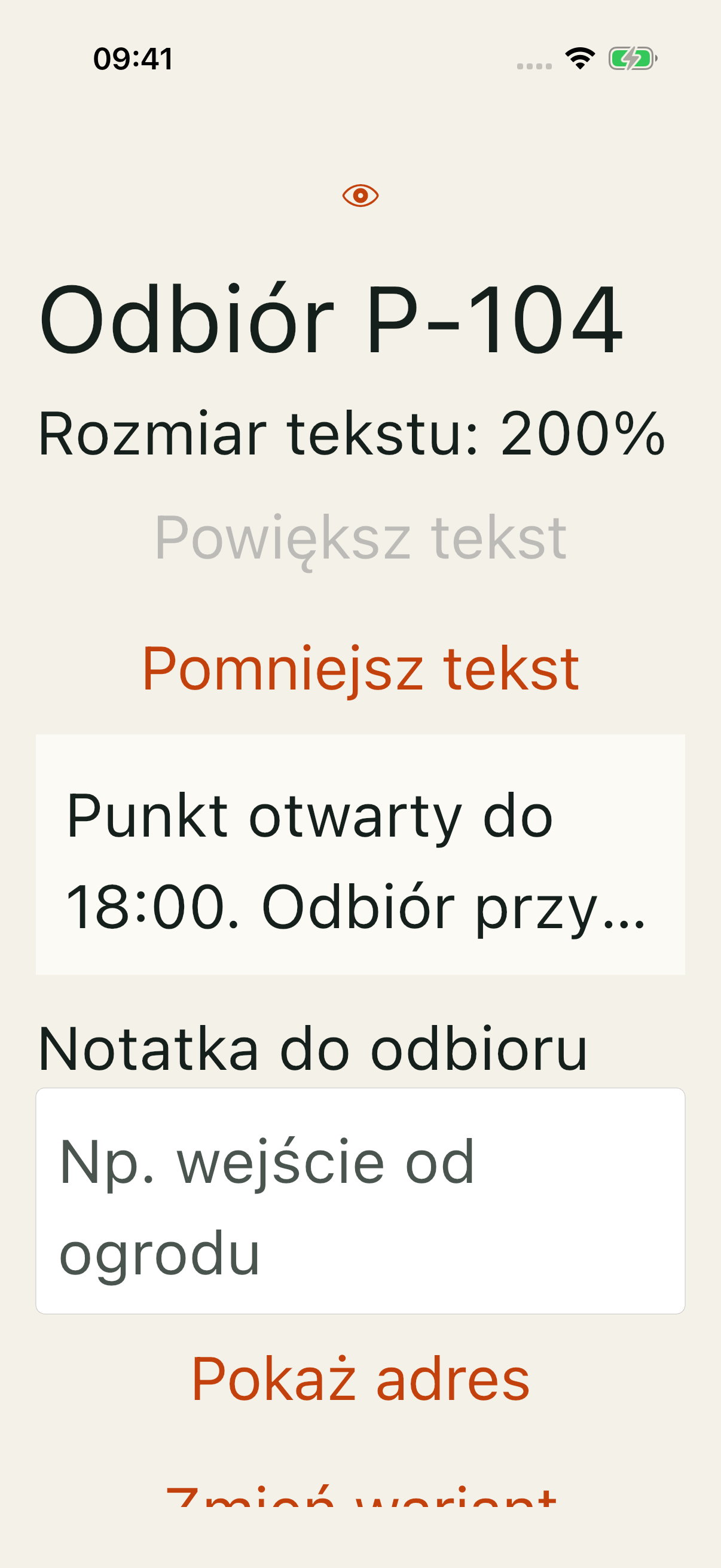 Pracownia iOS 200%: instrukcja ograniczona do dwóch wierszy z utraconym końcem.