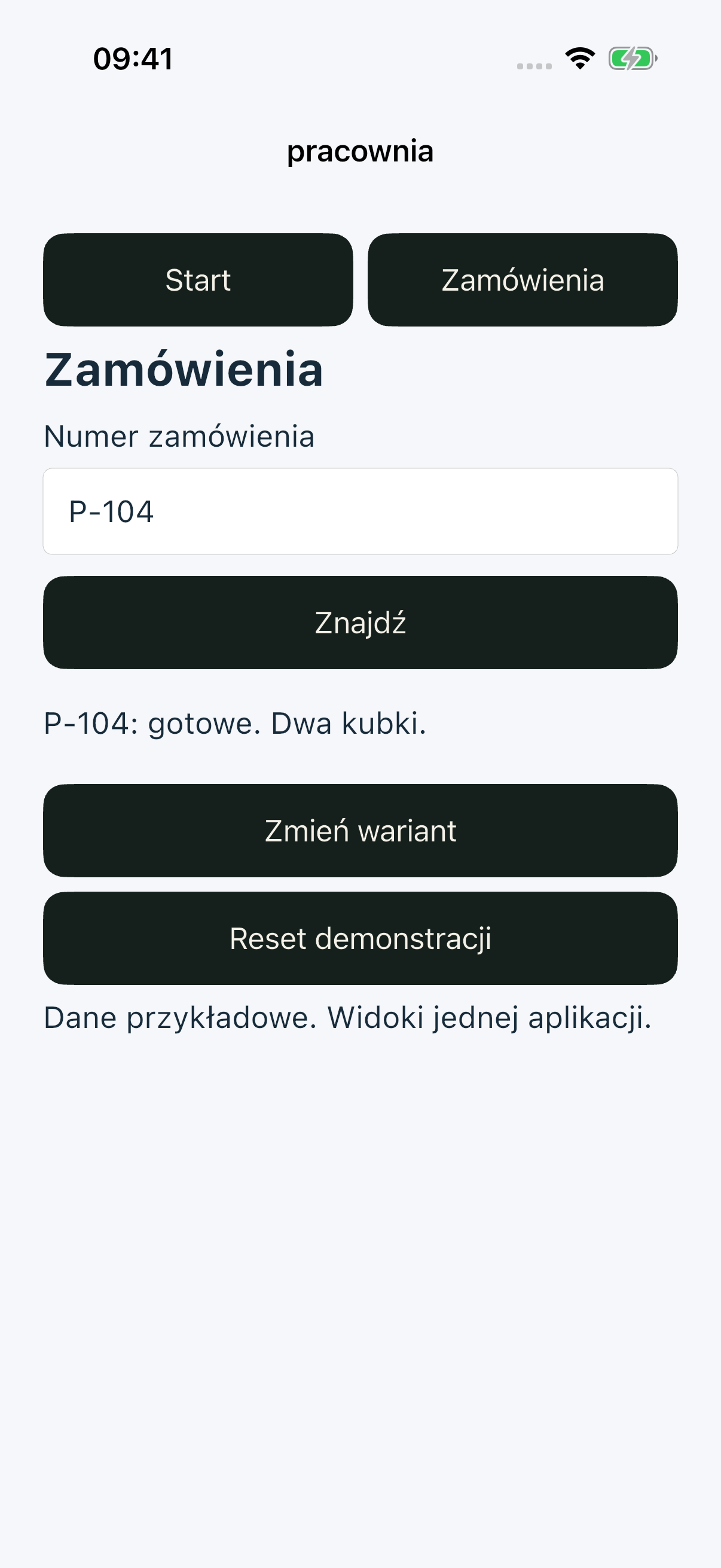 iOS bad w Zamówieniach: Znajdź i identyczny wynik P-104.