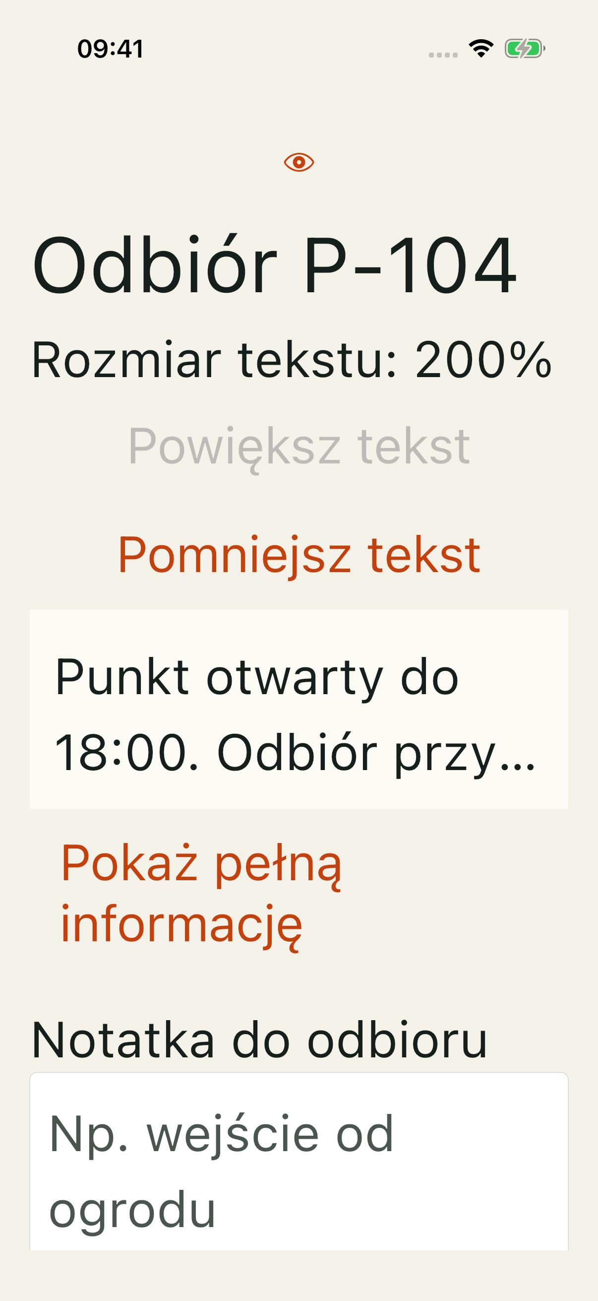 Pracownia iOS 200%: skrócona instrukcja i przycisk Pokaż pełną informację.