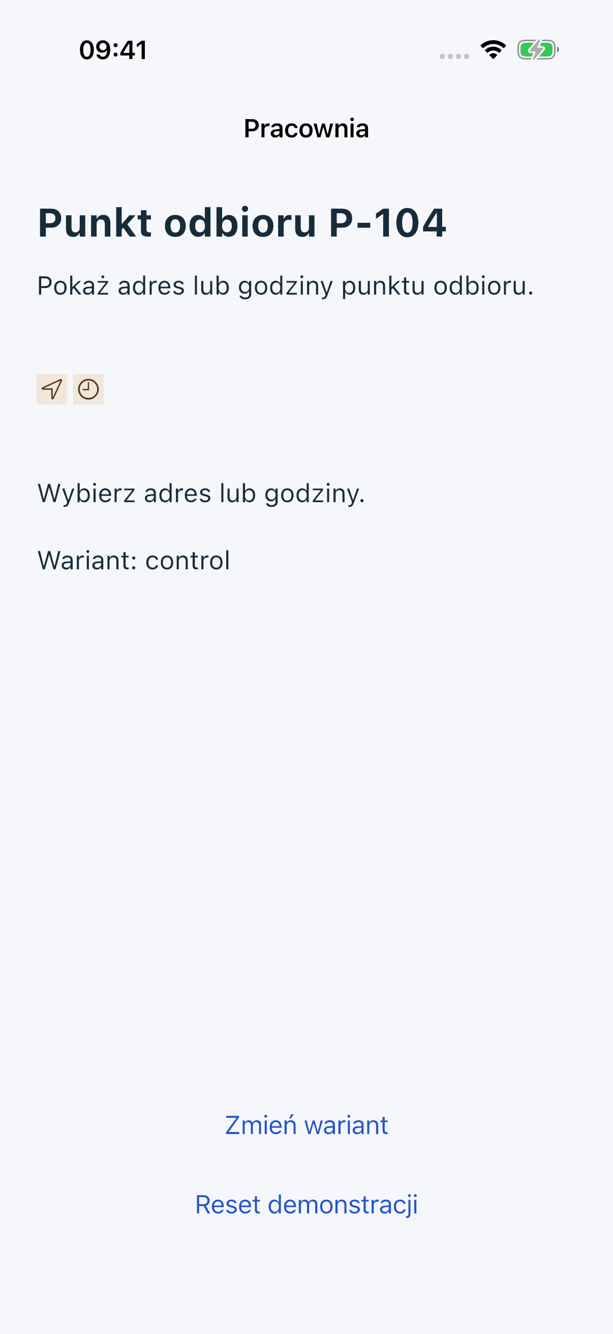 Control na iOS: cele 20 × 20 z odstępem 4.