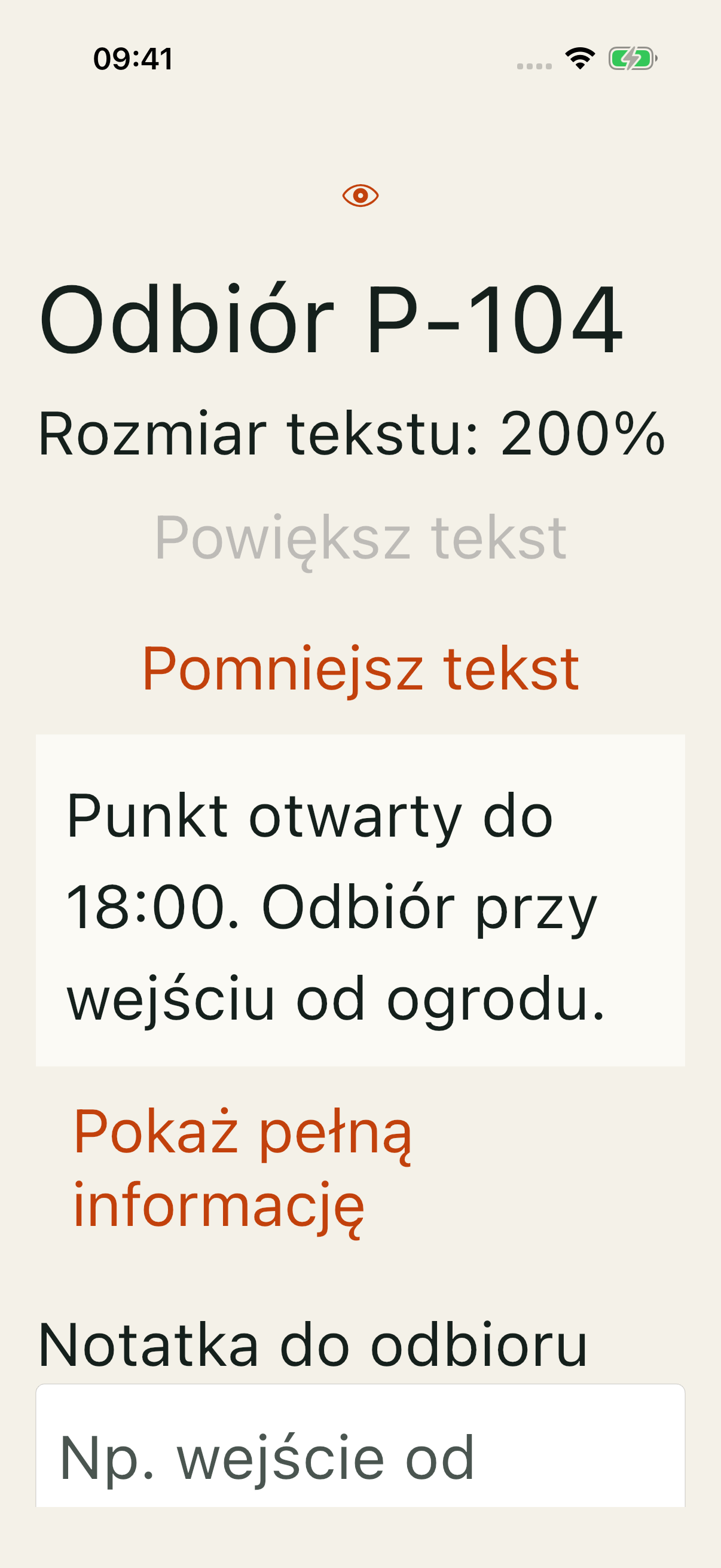 Pracownia iOS po Pokaż pełną informację: widoczny koniec instrukcji.