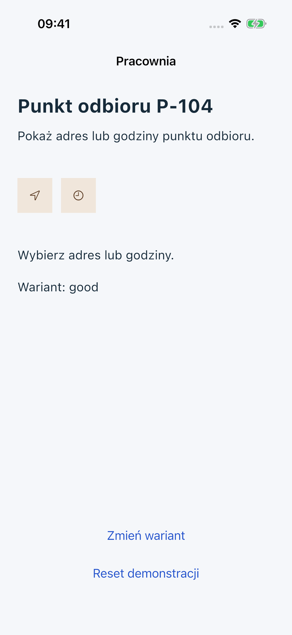 Good na iOS: małe ikony adresu i godzin w celach 48 × 48.