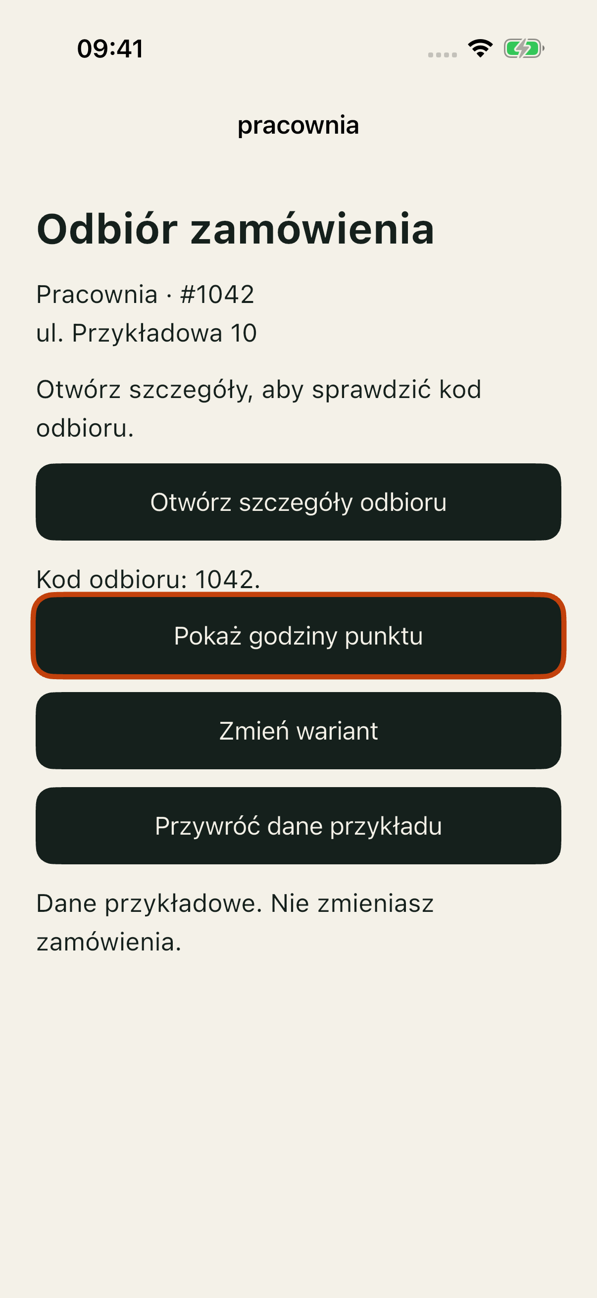 Good po zamknięciu panelu i następnym Tab: fokus na godzinach punktu.