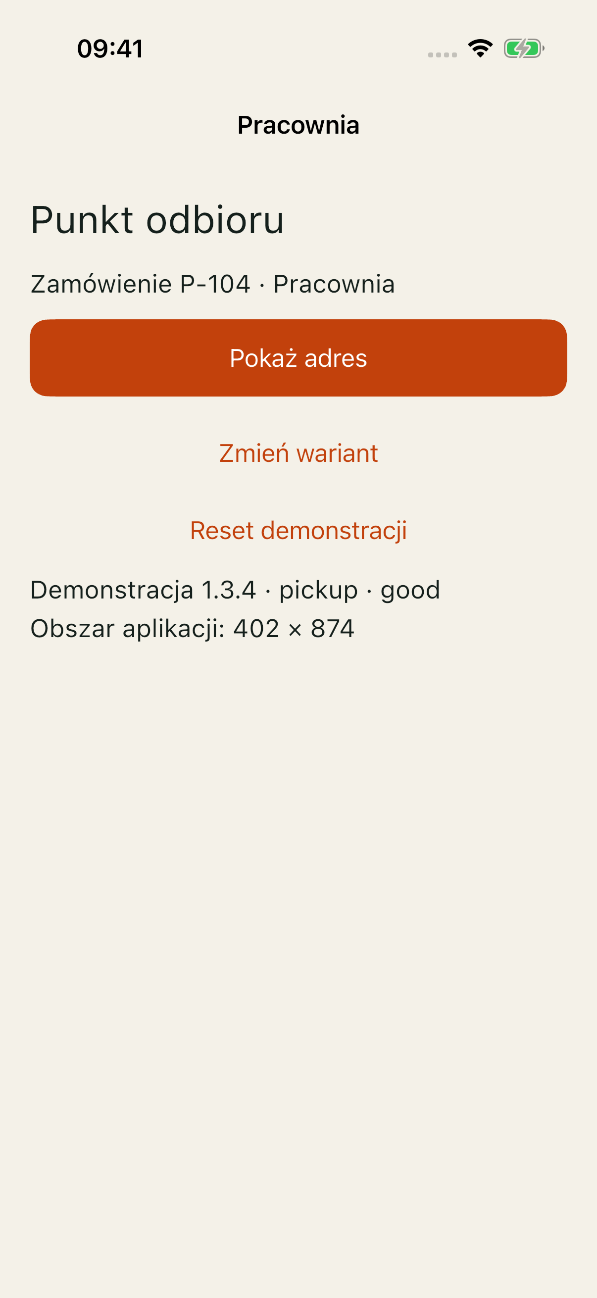 iOS Simulator, good, pion przed ujawnieniem adresu.