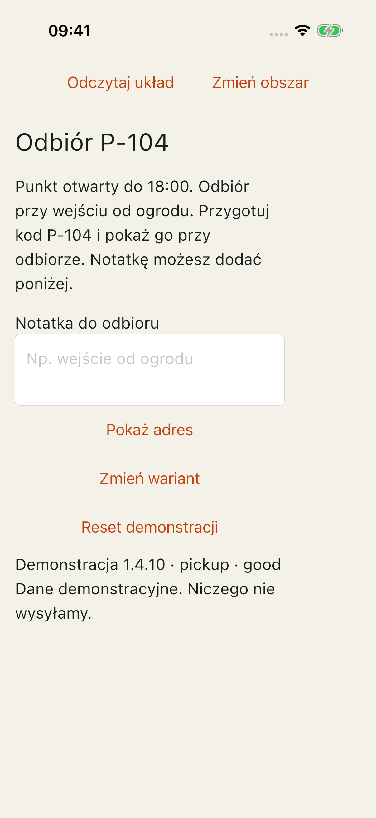 Pracownia iOS: instrukcja zawija się w autorskim obszarze 320 logical pixels.