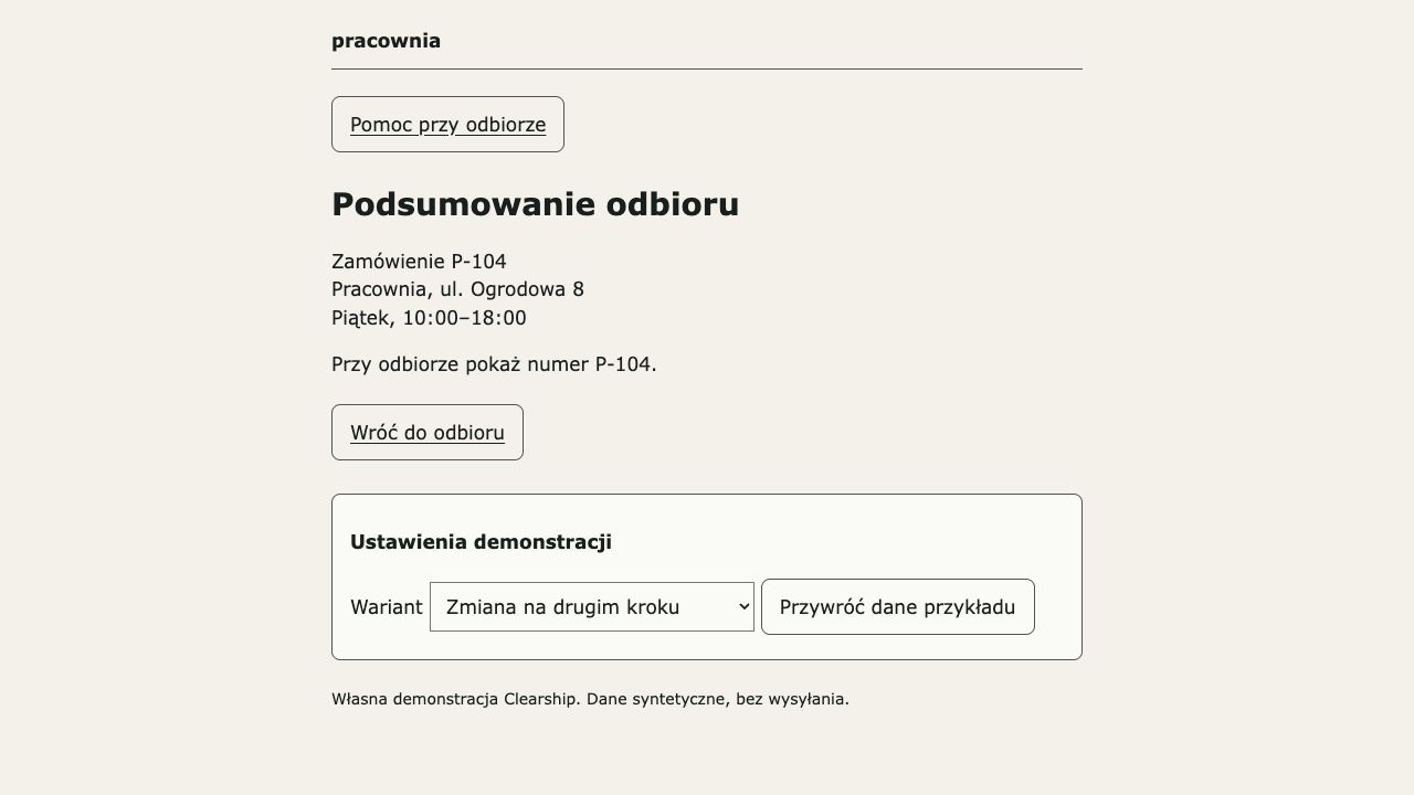 Bad review: ten sam link pomocy przed podsumowaniem.