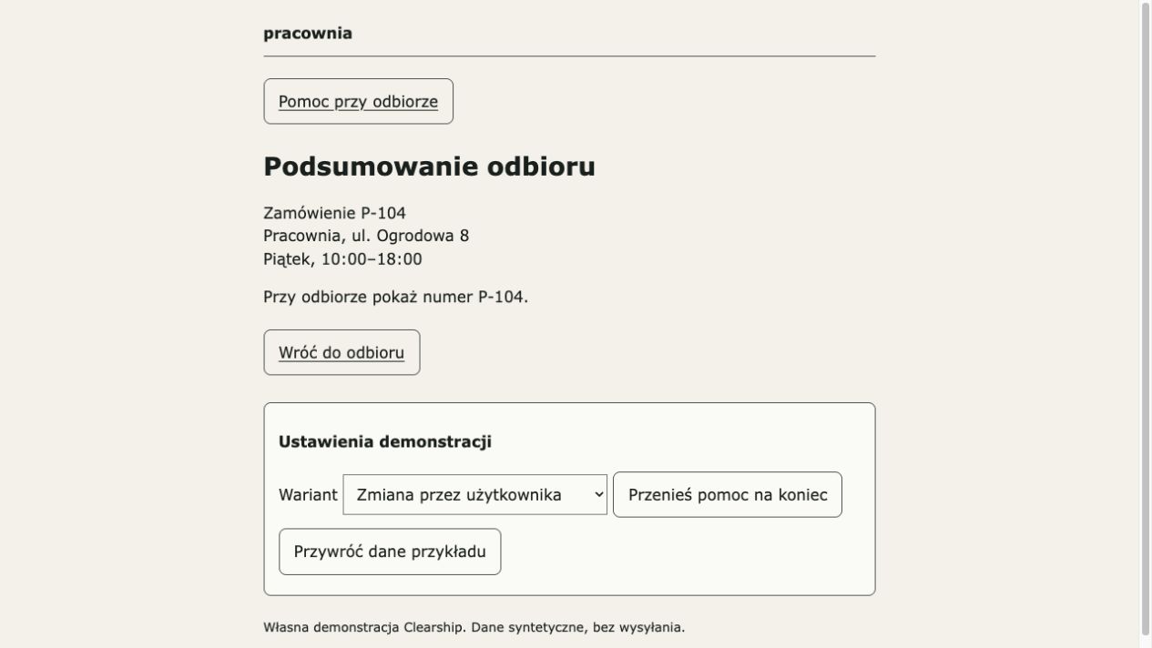 Control review: pomoc na początku po użyciu Przenieś pomoc na początek.