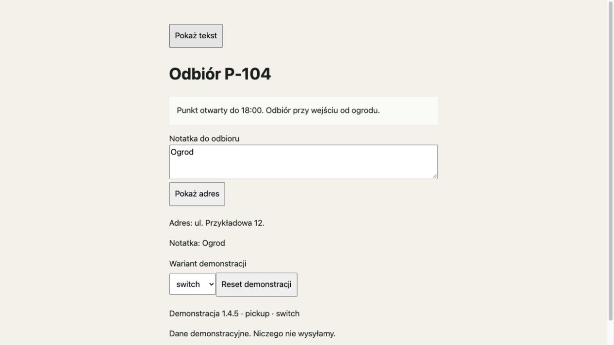 Pracownia WWW po Pokaż tekst: widoczny akapit, bez bitmapowego tła, zachowane Ogrod i adres.